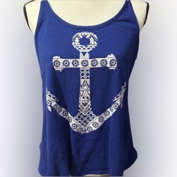 No Boundaries Tops - 🟧 3 for $30 No Boundaries Blue Anchor Tank Top